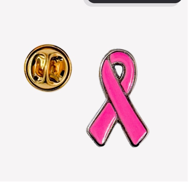 Pin de Metal Laço Rosa